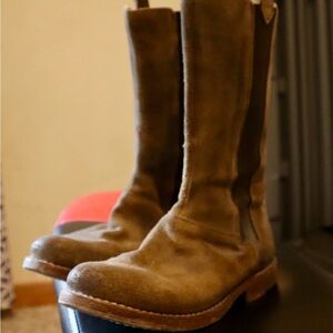 BED STU brown leather pull on boots